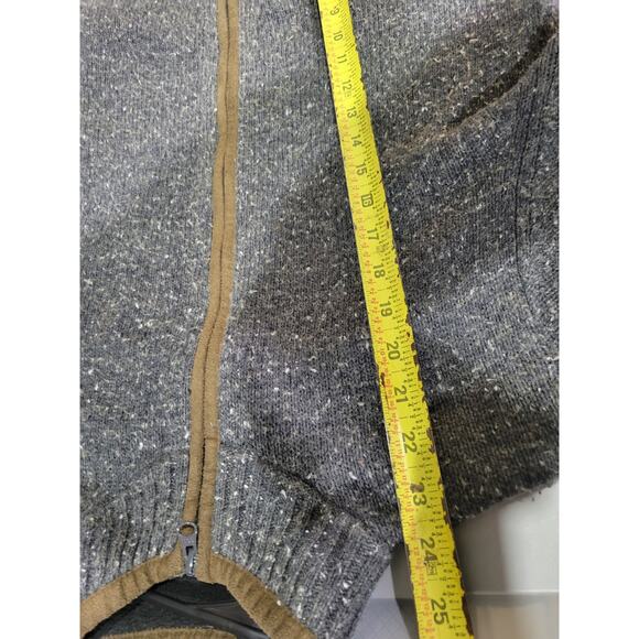VTG Woolrich Full Zip Knitted Sweater Gray Mens Medium - Picture 8 of 8